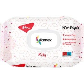 Famex Υγρά Μαντηλάκια Ruby 54 Τεμάχια