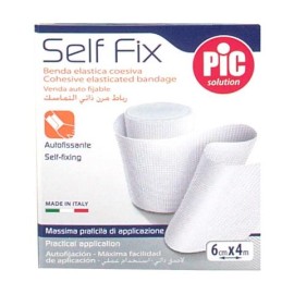 Pic Self Fix Elastic Bandage Ελαστικός Συνεκτικός Επίδεσμος 6cm x 4m 1 Ρολό