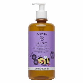 Apivita Mini Bees Gentle Kids Shampoo Απαλό Παιδικό Σαμπουάν με Μύρτιλο & Μέλι 500ml με Αντλία