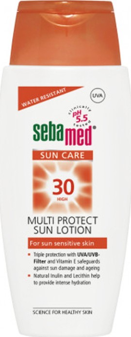 Sebamed Sun Care Multi Protect Sun Lotion SPF30 Αντηλιακό Γαλάκτωμα Προσώπου - Σώματος για Ευαίσθητες Επιδερμίδες 150ml