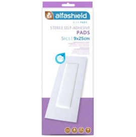 Alfashield Sterile Self Adhesive Pads 9x25cm Αποστειρωμένα Αυτοκόλλητα Επιθέματα 5 Τεμάχια