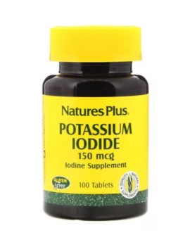 Natures Plus Potassium Iodide 150mcg Συμπλήρωμα Διατροφής για την Καλή Λειτουργία του Θυροειδή Αδένα 100 Ταμπλέτες