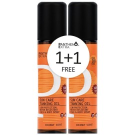 Medisei PROMO Panthenol Extra Sun Care Tanning Oil SPF10 Αντηλιακό Λάδι Μαυρίσματος Προσώπου & Σώματος 2x150ml [1+1 ΔΩΡΟ]