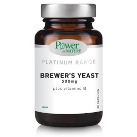 Power Of Nature Brewers Yeast 500mg Μαγιά Μπύρας σε Συνδυασμό με Βιταμίνες του Συμπλέγματος Β 30 Φυτικές Κάψουλες
