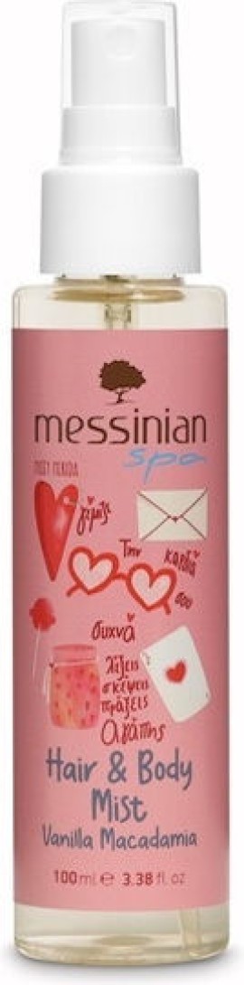 Messinian Spa Hair & Body Mist Vanilla Macadamia Αρωματικό Σπρέι για Μαλλιά & Σώμα 100ml