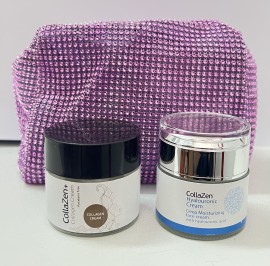 CollaZen+ PROMO Collagen Cream Ενυδατική Κρέμα Προσώπου 50ml - Hyalouronic Cream Αντιγηραντική Κρέμα Προσώπου 50ml - ΔΩΡΟ Νεσεσέρ