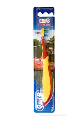 Oral B Kids Παιδική Οδοντόβουρτσα με τους Ήρωες από την Ταινία Cars Κόκκινο - Πορτοκαλί 3+ Ετών Πολύ Μαλακή 1 Τεμάχιο