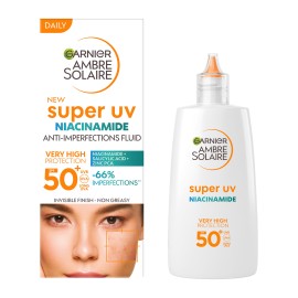 Garnier Ambre Solaire Super UV SPF50+ Αντηλιακή Κρέμα Προσώπου Κατά των Ατελειών με Νιασιναμίδη 40ml