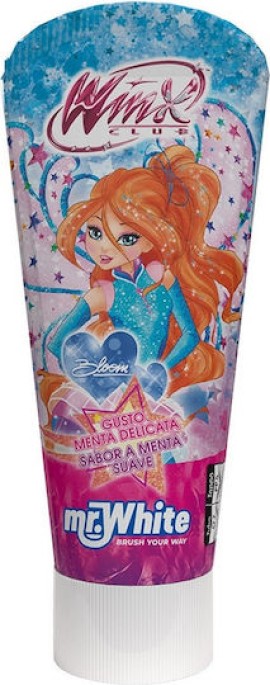 Mr.White Winx Παιδική Οδοντόκρεμα με Γεύση Μέντα για 3+ Ετών 75ml