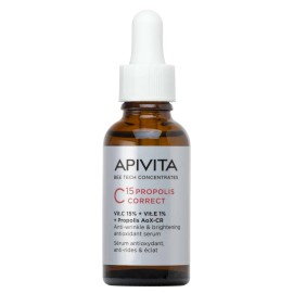 Apivita Bee Tech Concentrates C15 Propolis Correct Serum Αντιρυτιδικός & Αντιοξειδωτικός Ορός Λάμψης 30ml