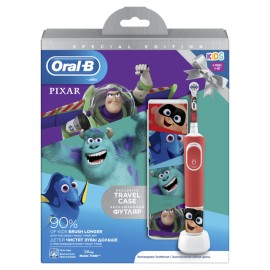 Oral B Kids Επαναφορτιζόμενη Παιδική Ηλεκτρική Οδοντόβουρτσα  3+ Ετών Special Pixar Edition + ΔΩΡΟ Θήκη Ταξιδιού