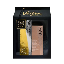 Version PROMO Gold Day Elixir Αντιρυτιδική Κρέμα για Κανονικές - Ξηρές Επιδερμίδες 50ml - EE Cream Eyes Επανορθωτική Κρέμα Ματιών 30ml - ΔΩΡΟ Χειροποίητο Χρυσό Τσαντάκι
