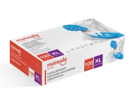 Matsuda Γάντια Νιτριλίου Μπλε Μιας Χρήσης Χωρίς Πούδρα Μέγεθος:XLarge 100 Τεμάχια