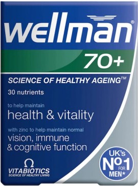 Vitabiotics Wellman 70+ Φόρμουλα για την Υγεία των Ανδρών άνω των 70 Ετών 30 Ταμπλέτες