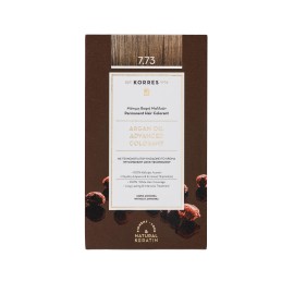 Korres Argan Oil Advanced Colorant No7.73 Μόνιμη Βαφή Μαλλιών Χρυσή Μόκα 50ml