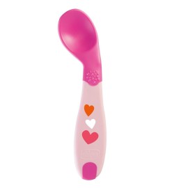Chicco Babys First Spoon Κουτάλι Σιλικόνης Ροζ για 8m+ 1 Τεμάχιο [16100-30]