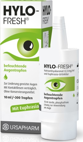 Ursapharm Hylo Fresh Οφθαλμικές Σταγόνες με Υαλουρονικό Οξύ για Κουρασμένα Μάτια 10ml