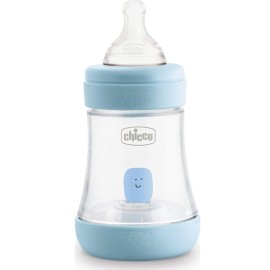 Chicco Perfect 5 Πλαστικό Μπιμπερό για 0m+ με Θηλή Σιλικόνης Αργής Ροής Σιέλ 150ml