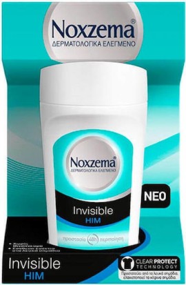 Noxzema Men Invisible Ανδρικό Αποσμητικό Roll on 48ωρης Προστασίας 50ml