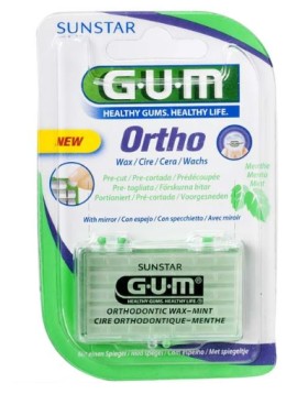 GUM 724 Ορθοδοντικό Κερί με Γεύση Μέντα Κατά των Ερεθισμών από τα Σιδεράκια 1 Τεμάχιο