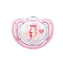 Nuk Freestyle Ορθοδοντική Πιπίλα με Σιλικόνη και Κρίκο για 0-6m+ Διάφορα Χρώματα 1 Τεμάχιο [10.730.664]