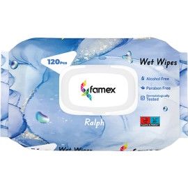 Famex Υγρά Μαντηλάκια Ralph 120 Τεμάχια