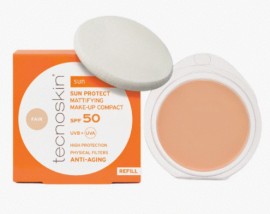 Tecnoskin Sun Protect Mattifying SPF50 Refill Αντηλιακό Compact Make Up Προσώπου Fair Ανταλλακτικό 10gr