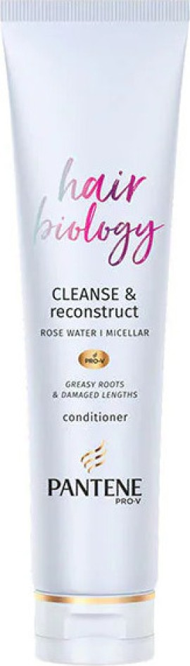 Pantene Pro V Hair Biology Cleanse & Reconstruct Conditioner Κρέμα Μαλλιών Κατά Της Φθοράς 160ml
