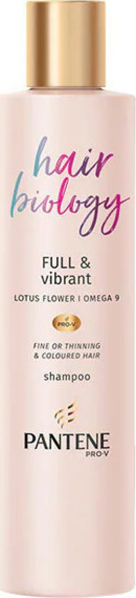 Pantene Pro V Hair Biology Full & Vibrant Shampoo Σαμπουάν Αναζωογόνησης Για Θαμπά Μαλλιά 250ml