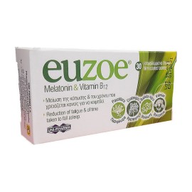 UNI-PHARMA Euzoe Melatonin & Vitamin B12 Συμπλήρωμα Για Την Μείωση Της Κόπωσης 30 Ταμπλέτες