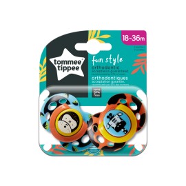 Tommee - Tippee Πιπίλες Σιλικόνης Fun για Αγόρι 18-36m+ με Κρίκο 2 Τεμάχια