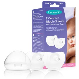 Lansinoh Nipple Shields Ψευδοθηλές Σιλικόνης 2 Τεμάχια x 24mm