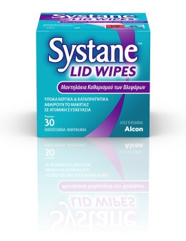 Alcon Systane Lid Wipes Μαντηλάκια Καθαρισμού των Βλεφάρων 30 Τεμάχια