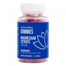 Natures Plus Mag Citrate 105mg Συμπλήρωμα Διατροφής Μαγνήσιο με Γεύση Βατόμουρο 75 Ζελεδάκια
