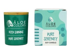 Aloe Colors Scented Soy Candle Pure Serenity Κερί Χώρου Σόγιας με Άρωμα Μανόλια σε Βαζάκι 150gr