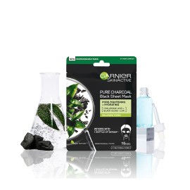 Garnier Pure Charcoal Detox Tissue Mask Υφασμάτινη Μάσκα Αποτοξίνωσης Προσώπου με Ενεργό Άνθρακα 28gr