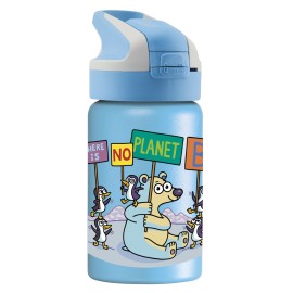 Laken Tritan No Planet Ισοθερμικό Παγούρι Γαλάζιο με Καλαμάκι Σιλικόνης 350ml [104097]