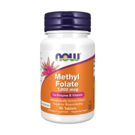 Now Foods Methyl Folate 1000mcg Φυλλικό Οξύ 90 Ταμπλέτες