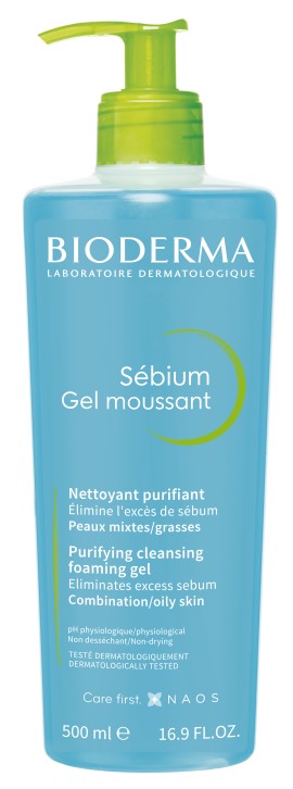 Bioderma Sebium Gel Moussant Καθαριστικό Προσώπου & Σώματος για Μικτές, Λιπαρές ή με Τάση Ακμής Επιδερμίδες 500ml