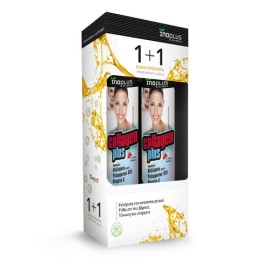 Inoplus PROMO Collagen Plus Συμπλήρωμα Διατροφής με Υδρολυμένο Κολλαγόνο - Υαλουρονικό Οξύ & Βιταμίνη C με Γεύση Φράουλα 2x20 Αναβράζοντα Δισκία