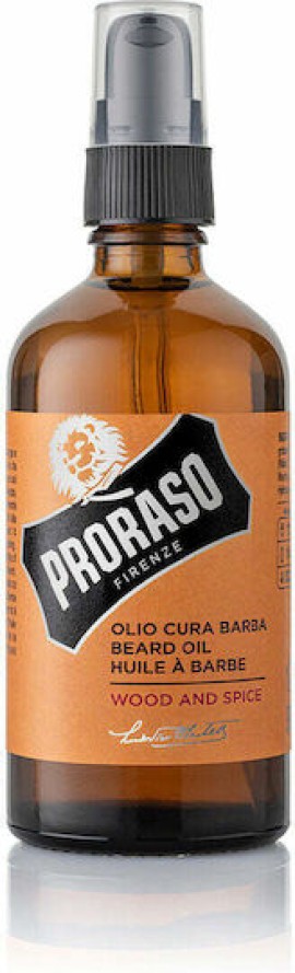 Proraso Beard Oil Wood & Spice Έλαιο Γενειάδας για Αναζωογόνηση 100ml