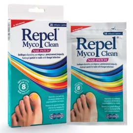 Uni Pharma Repel Myco Clean Nail Patch Επιθέματα Υδρογέλης για Νύχια με Μυκητιασική Λοίμωξη 28 Τεμάχια