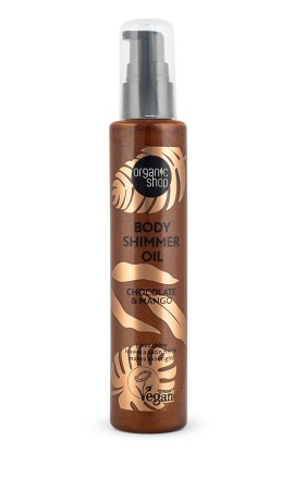 Natura Siberica Organic Shop Body Shimmer Oil Chocolate & Mango Λάδι Σώματος για Λάμψη, Σοκολάτα & Μάνγκο 100ml