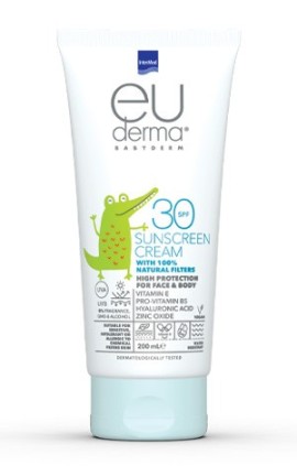 Intermed Euderma Babyderm SPF30 Natural Filters Αντηλιακή Κρέμα για Πρόσωπο & Σώμα από 3 Μηνών 200ml