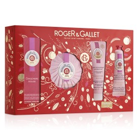 Roger & Gallet PROMO Gingembre Rouge Vapo Fragrant Wellbeing Water Γυναικείο Άρωμα 30ml - Savon Frais Boîte Cristal Perfumed Soap Πλάκα Σαπουνιού 100gr - ΔΩΡΟ Hydratant Revitalising Body Lotion Ενυδατική Λοσιόν Σώματος 50ml - Hand & Nail Cream 30ml