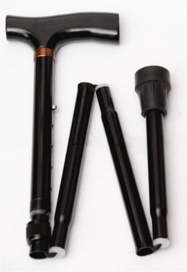 Medico Σπαστό Μεταλλικό Μπαστούνι Μαύρο 1 Τεμάχιο