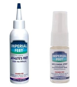 Imperial Feet SET Athlete’s Feet Πόδι του Αθλητή - Θεραπεία Μυκητίασης του Δέρματος των Ποδιών 75ml - Anti Fungal Αντιμυκητιασικό Spray για Υποδήματα και Κάλτσες 10ml [Travel Size]