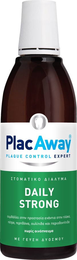 Plac Away Daily Strong Στοματικό Διάλυμα για Καθημερινή Προστασία με Χλωρεξιδίνη 0.014% 500ml