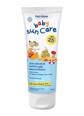 Frezyderm Baby Sun Care Lotion SPF25 Βρεφικό Αντηλιακό Γαλάκτωμα για Πρόσωπο - Σώμα 100ml