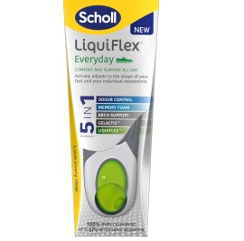 Scholl LiquidFlex Everyday Ανατομικοί Πάτοι No.36-41 με Τεχνολογία 5 σε 1 για Όλη Μέρα 1 Ζευγάρι